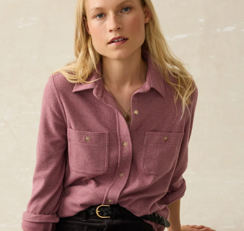 Legend Sweater Shirt in Rose Twill - PARK STORY