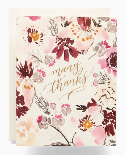 Floral Many Thanks Card - PARK STORY