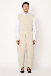 Sloane Sweater Vest - Ivory - PARK STORY