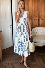 Load image into Gallery viewer, Indi Tier Dress - Blue Clematis Flowers - PARK STORY
