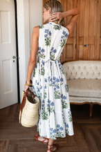 Load image into Gallery viewer, Indi Tier Dress - Blue Clematis Flowers - PARK STORY
