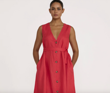 Load image into Gallery viewer, V Neck Midi Dress in Poppy - PARK STORY
