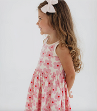 Load image into Gallery viewer, Sleeveless Pink Daisies Twirl Dress - PARK STORY
