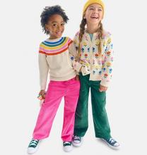 Load image into Gallery viewer, Kids Stretch Corduroy Wide-Leg Pant in Tulip Pink - PARK STORY
