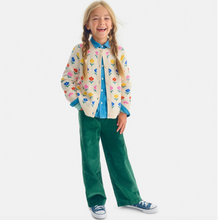 Load image into Gallery viewer, Kids Stretch Corduroy Wide-Leg Pant in Moss - PARK STORY
