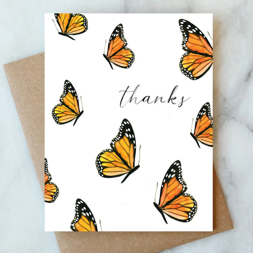 Butterfly Thanks Greeting Card - PARK STORY