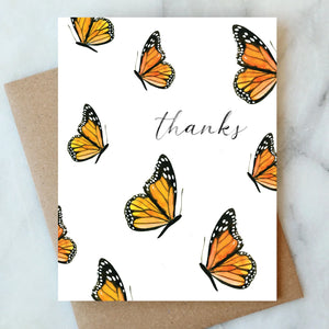 Butterfly Thanks Greeting Card - PARK STORY