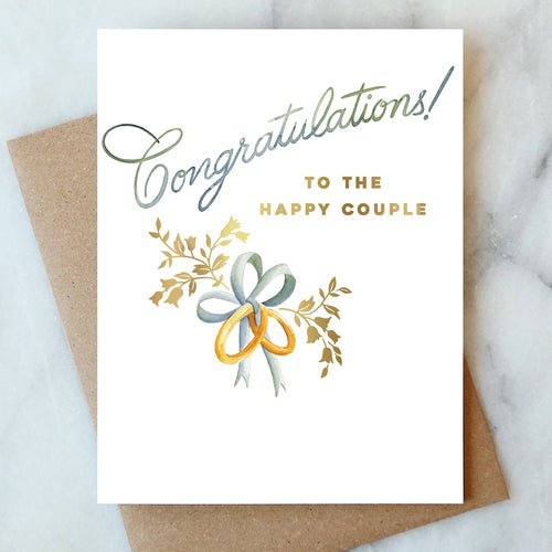 Wedding Rings Congratulations Greeting Card - PARK STORY