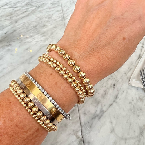 Gold Filled Beaded Bracelet (multiple sizes available) - PARK STORY