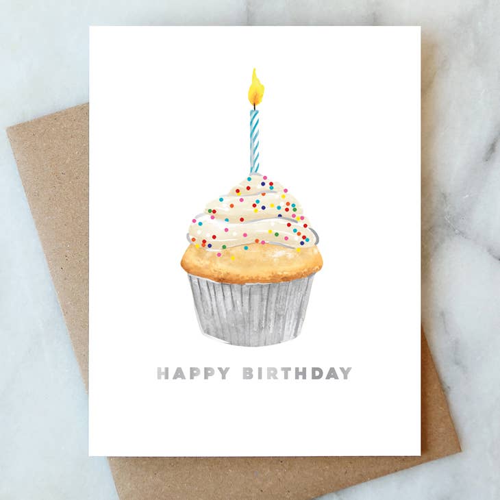 Cupcake Happy Birthday Card - PARK STORY