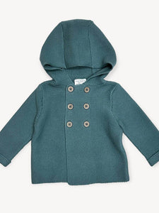 Hooded Double Button Baby Coat Jacket (Organic Cotton) - PARK STORY