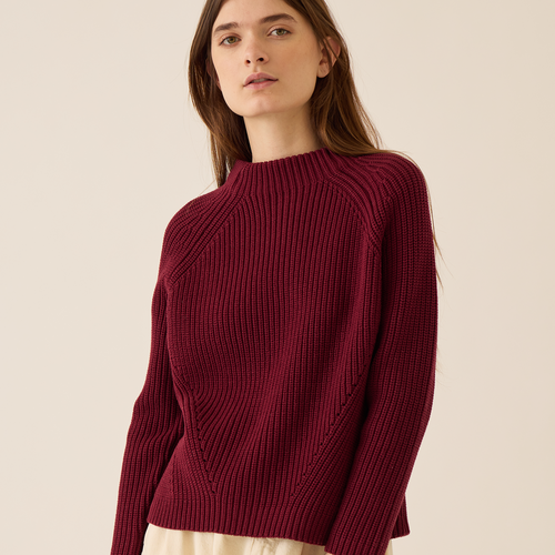 Daphne Sweater in Burgundy - PARK STORY