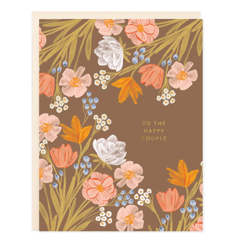 Happy Couple Flowers Greeting Card - PARK STORY