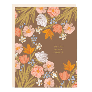 Happy Couple Flowers Greeting Card - PARK STORY