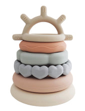 Load image into Gallery viewer, Classic Silicone Stacking Teething Ring Toy - PARK STORY
