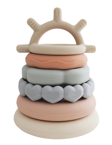 Classic Silicone Stacking Teething Ring Toy - PARK STORY