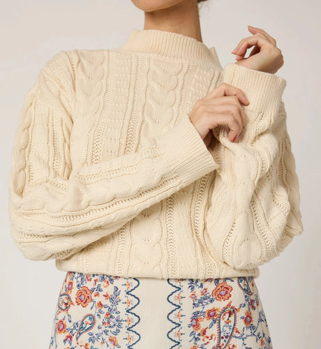 Janie Sweater in Ivory - PARK STORY