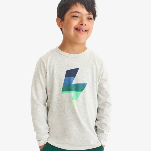 Kids Long Sleeve Graphic Tee -- Multi Bolt - PARK STORY