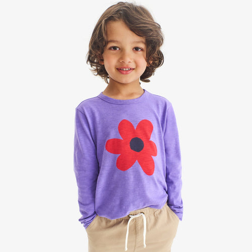 Kids Long Sleeve Graphic Tee -- Violet - PARK STORY