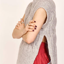 Load image into Gallery viewer, Cortina Hand Knit Sweater Vest in Dove Grey - PARK STORY
