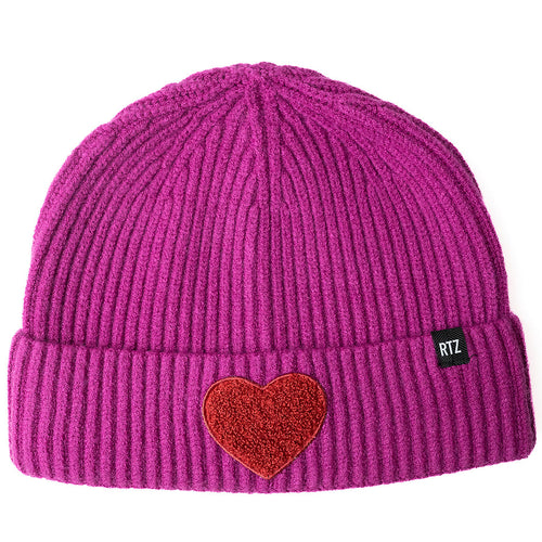 Heart Patch Beanie - PARK STORY