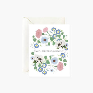 Floral Deepest Sympathy Greeting Card