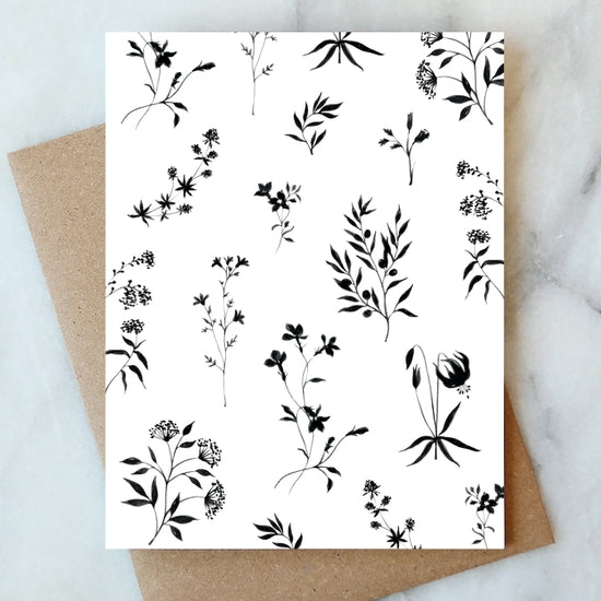 Botanical Blank Greeting Card, Boxed Set of 6