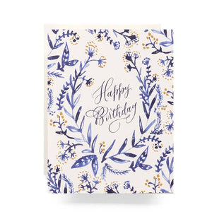 Cobalt & Canary Happy Birthday Greeting Card - PARK STORY