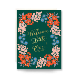 Wildflowers Welcome Little One Greeting Card