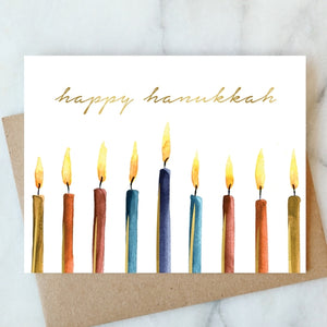 Candle Happy Hanukkah Greeting Card