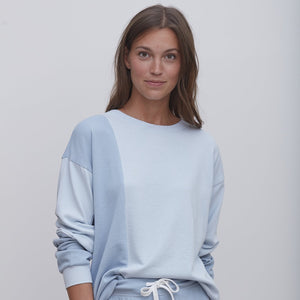 Cerise Terry Sweatshirt (blue & white)