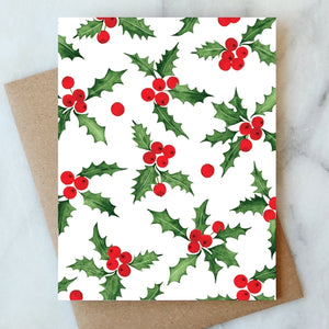 Holly Greeting Card, Boxed Set of 6