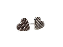 Load image into Gallery viewer, Heart Studs (silver &amp; gold) - PARK STORY
