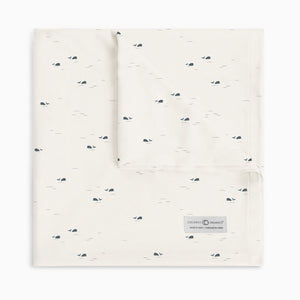 Swaddle Blanket - Whales/Harbor