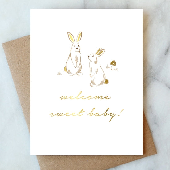 Bunnies Baby Greeting Card
