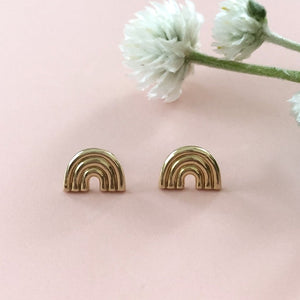 Arco Studs (silver & gold)