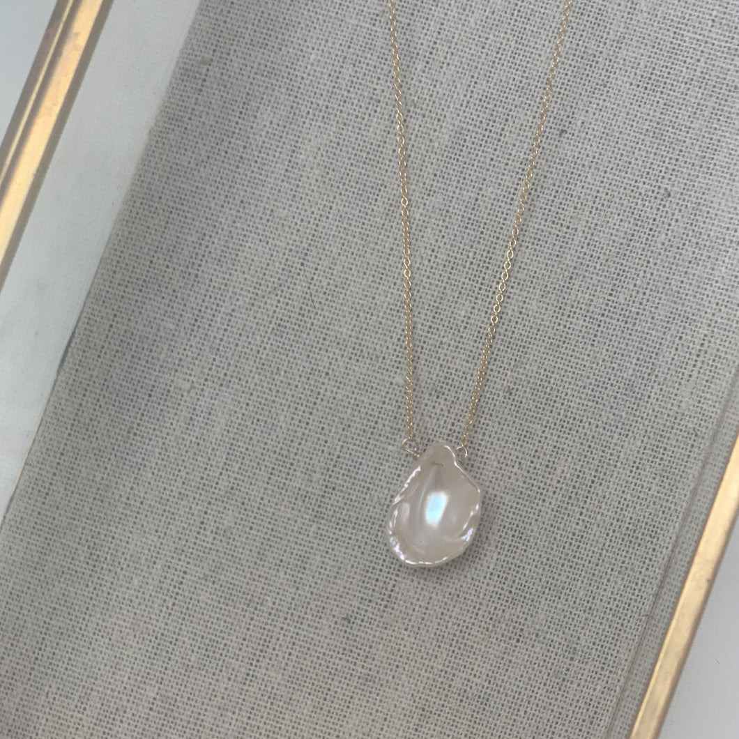 Keshi Pearl Drop Necklace - PARK STORY