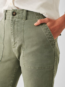 Utility Pant, Olive Green - PARK STORY