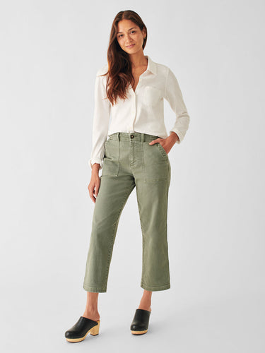 Utility Pant, Olive Green - PARK STORY