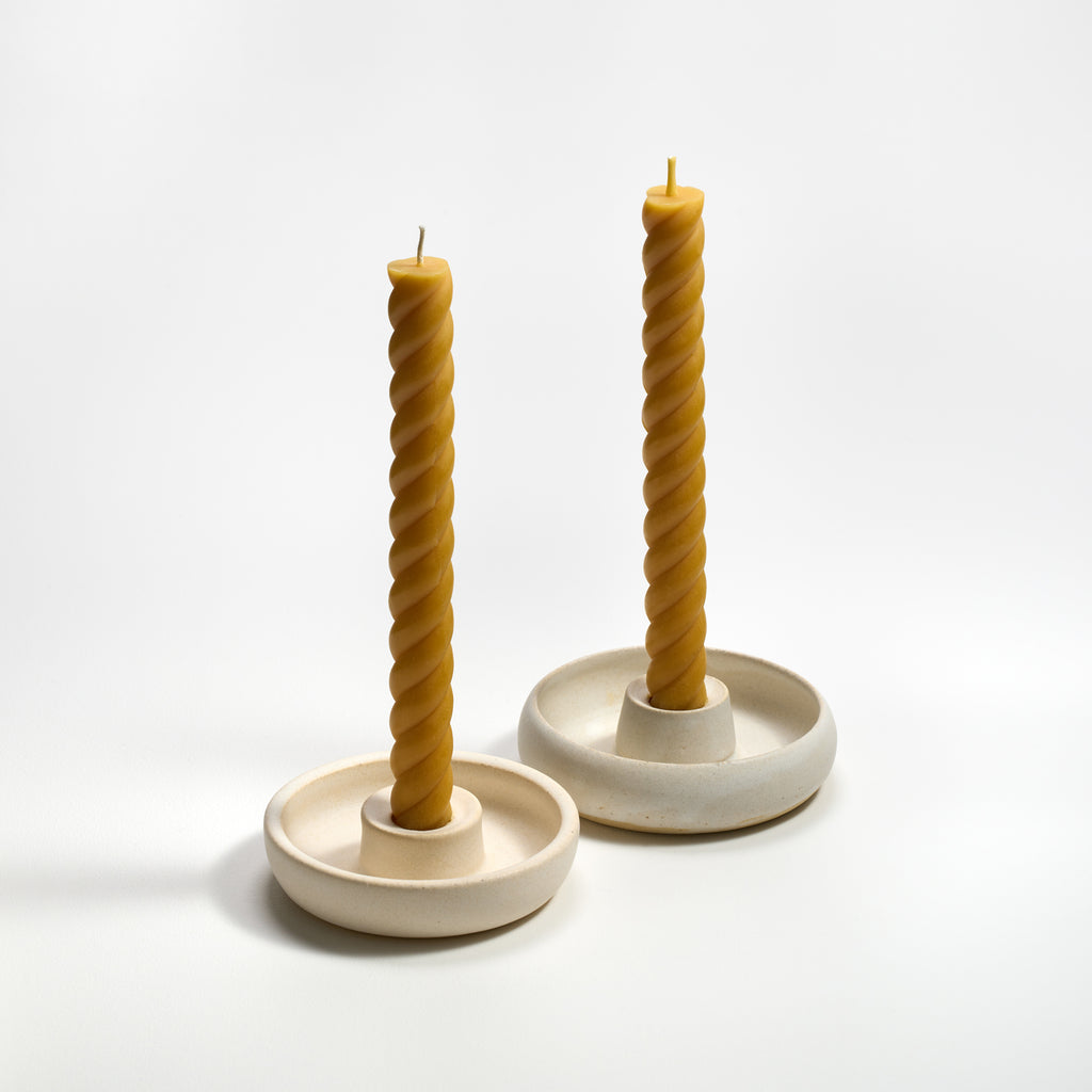 Greentree Home Rope Beeswax Taper Candles :: Cream - Thumbnail 4
