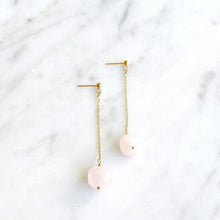 Load image into Gallery viewer, Rose Quartz Totality Earrings - PARK STORY
