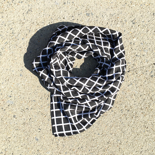 Windowpan Square Scarf - PARK STORY