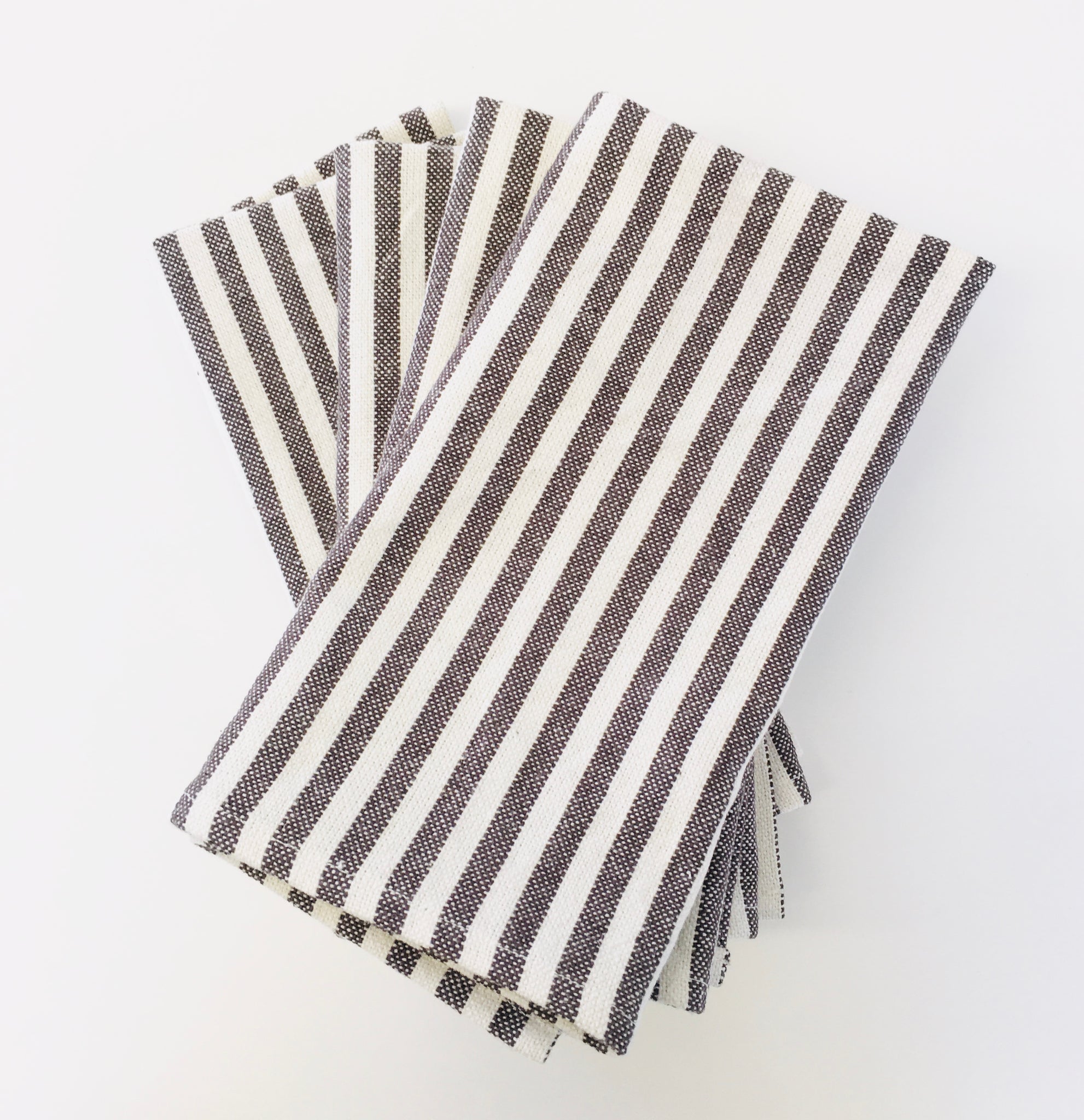 Grey Stripe Napkins (Set of 4)