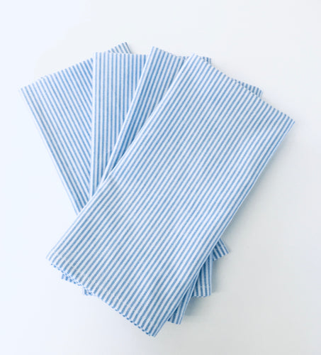 Blue Stripe Cotton Napkin (Set of 4) - PARK STORY