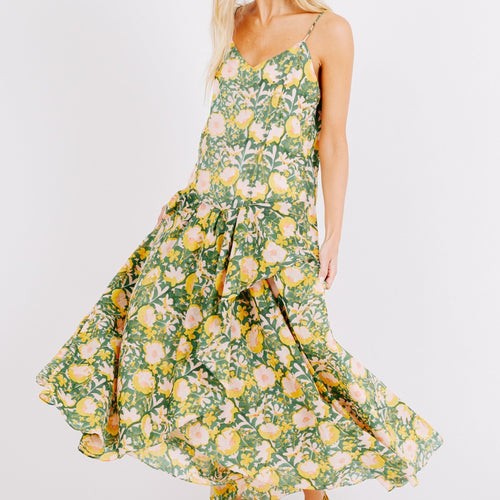 Singapore Dress in Camelia Bloom - PARK STORY