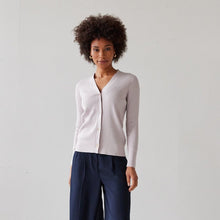 Load image into Gallery viewer, The Mini Ribbed Cardigan, Iceberg
