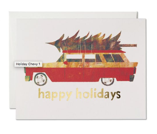 Holiday Chevy Foil Card