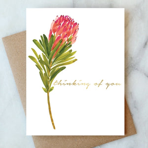 Protea Thinking of You Greeting Card - PARK STORY