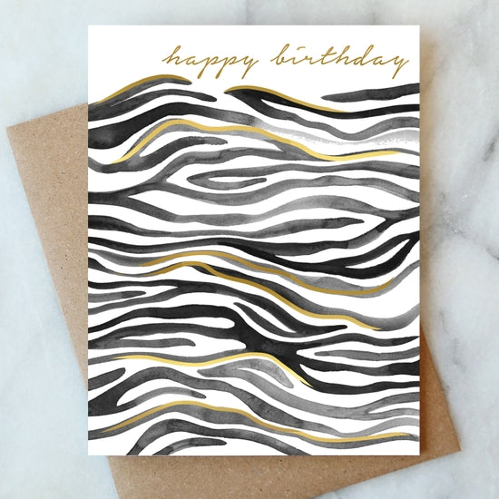 Zebra Happy Birthday Greeting Card