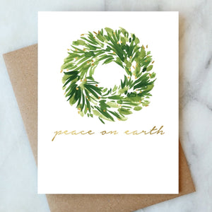Peace on Earth Wreath Card, Boxed Set of 6 - PARK STORY